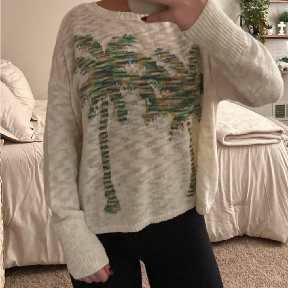Lou & Grey Cream Sweater with Multicolor Design
